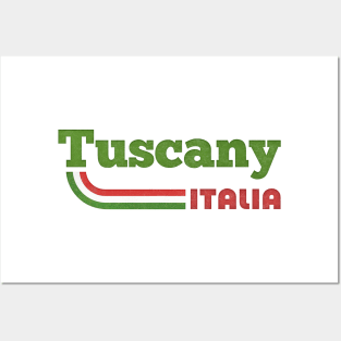 Tuscany // Retro Italian Typography Design Posters and Art